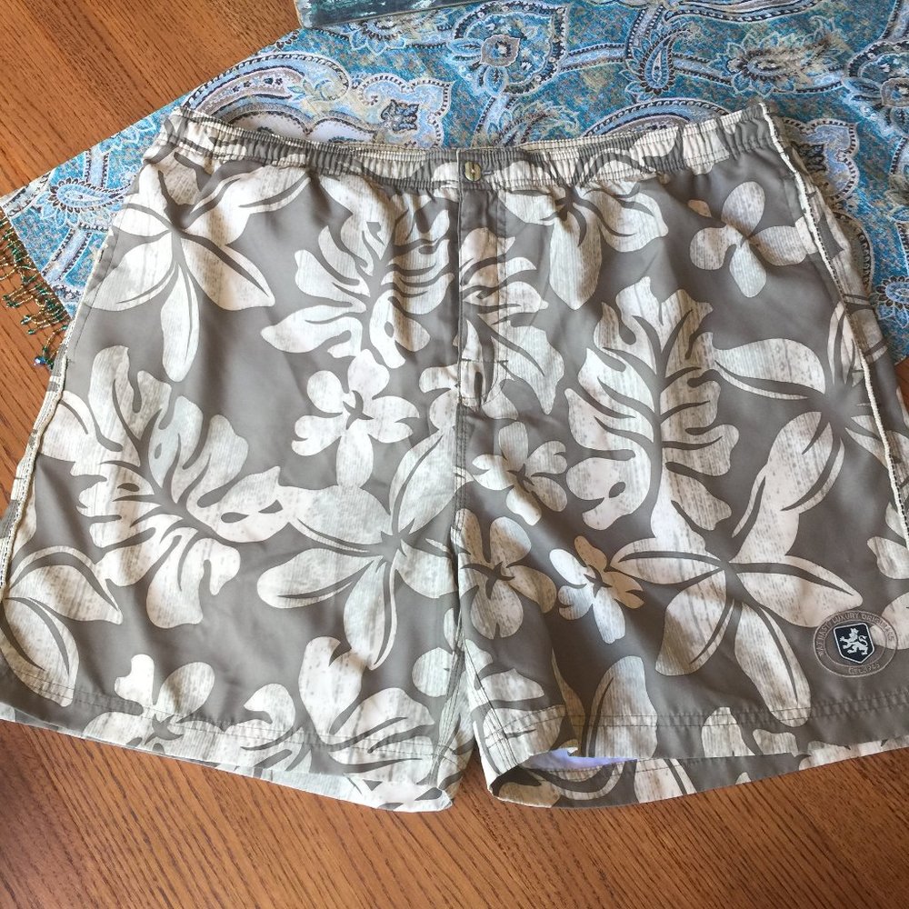 Nat Nast Luxury Originals swim trunks, tropical print short L